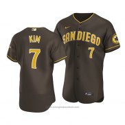 Maglia Baseball Uomo San Diego Padres Ha Seong Kim Autentico Road Marrone