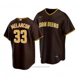 Maglia Baseball Uomo San Diego Padres Mark Melancon Replica Road Marrone