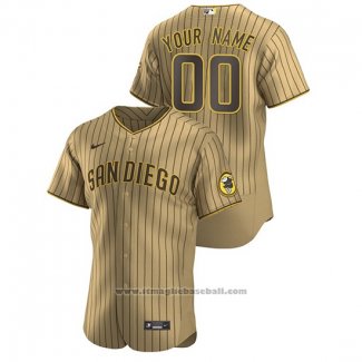 Maglia Baseball Uomo San Diego Padres Personalizzate Autentico Alternato Bronceado Marrone