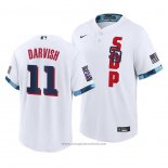 Maglia Baseball Uomo San Diego Padres Yu Darvish 2021 All Star Replica Bianco