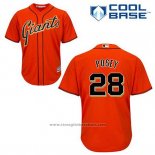 Maglia Baseball Uomo San Francisco Giants Buster Posey 28 Arancione Alternato Cool Base