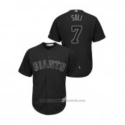 Maglia Baseball Uomo San Francisco Giants Donovan Solano 2019 Players Weekend Replica Nero