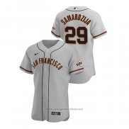 Maglia Baseball Uomo San Francisco Giants Jeff Samardzija Autentico 2020 Road Grigio