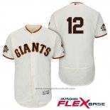 Maglia Baseball Uomo San Francisco Giants Joe Panik Crema Home Flex Base