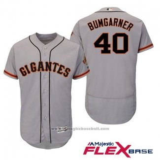 Maglia Baseball Uomo San Francisco Giants Madison Bumgarner Grigio Hispanic Heritage Flex Base