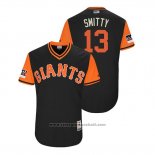 Maglia Baseball Uomo San Francisco Giants Will Smith 2018 LLWS Players Weekend Smitty Nero