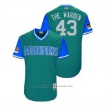 Maglia Baseball Uomo Seattle Mariners Adam Warren 2018 LLWS Players Weekend The Warden Verde