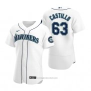 Maglia Baseball Uomo Seattle Mariners Diego Castillo Autentico Home Bianco