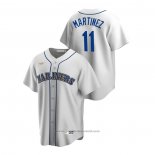 Maglia Baseball Uomo Seattle Mariners Edgar Martinez Cooperstown Collection Home Bianco