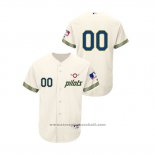 Maglia Baseball Uomo Seattle Mariners Personalizzate Turn Back The Clock Autentico Cream