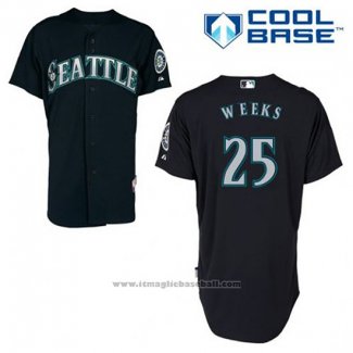 Maglia Baseball Uomo Seattle Mariners Rickie Weeks 25 Blu Alternato Cool Base