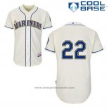 Maglia Baseball Uomo Seattle Mariners Robinson Cano 22 Crema Alternato Cool Base