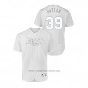 Maglia Baseball Uomo Tampa Bay Rays Kevin Kiermaier 2019 Players Weekend Autentico Bianco