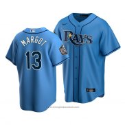 Maglia Baseball Uomo Tampa Bay Rays Manuel Margot Replica Alternato 2020 Blu