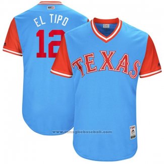 Maglia Baseball Uomo Texas Rangers 2017 Little League World Series Rougned Odor Blu