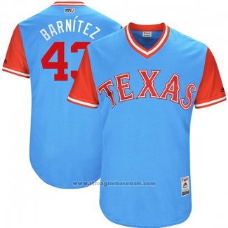 Maglia Baseball Uomo Texas Rangers 2017 Little League World Series Tony Barnette Blu