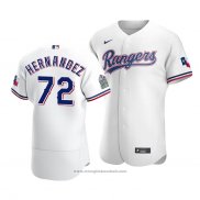 Maglia Baseball Uomo Texas Rangers Jonathan Hernandez Autentico Primera Bianco