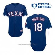 Maglia Baseball Uomo Texas Rangers Mithch Moreland 18 Blu Alternato Cool Base