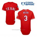 Maglia Baseball Uomo Texas Rangers Russell Wilson 3 Rosso Alternato Cool Base