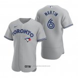 Maglia Baseball Uomo Toronto Blue Jays Austin Martin Autentico Road Grigio