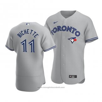 Maglia Baseball Uomo Toronto Blue Jays Bo Bichette Autentico Road Grigio