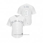 Maglia Baseball Uomo Toronto Blue Jays Brandon Drury 2019 Players Weekend Replica Bianco