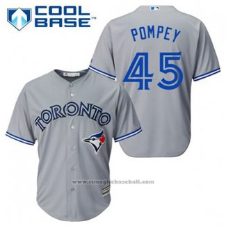 Maglia Baseball Uomo Toronto Blue Jays Dalton Pompey 45 Grigio Cool Base