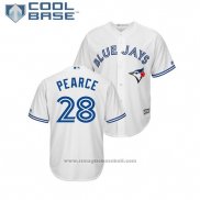 Maglia Baseball Uomo Toronto Blue Jays Steve Pearce Cool Base Home Bianco