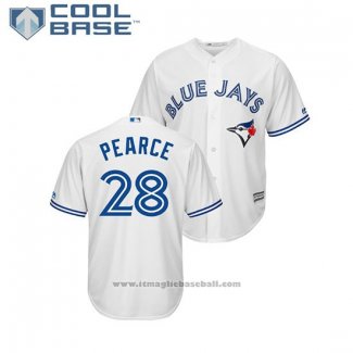 Maglia Baseball Uomo Toronto Blue Jays Steve Pearce Cool Base Home Bianco