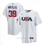 Maglia Baseball Uomo USA 2023 Miles Mikolas Replica Bianco