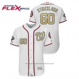 Maglia Baseball Uomo Washington Nationals Hunter Strickland 2019 Gold Program Flex Base Bianco