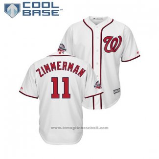 Maglia Baseball Uomo Washington Nationals Ryan Zimmerman 2018 All Star Cool Base Bianco