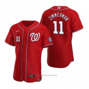 Maglia Baseball Uomo Washington Nationals Ryan Zimmerman Autentico Alternato 2020 Rosso