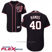 Maglia Baseball Uomo Washington Nationals Wilson Ramos Blu Autentico Collection Flex Base